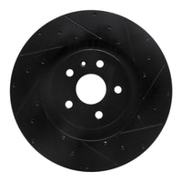 R1 Concepts R1 2009-2015 Cadillac CTS Front Right Drilled & Slotted Black Brake Rotor