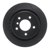 R1 Concepts R1 95-02 BMW M3 Rear Left Slotted Black Brake Rotor