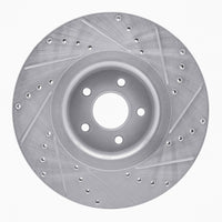 R1 Concepts R1 14-19 Ford Focus Front Left Drilled & Slotted Silver Brake Rotor