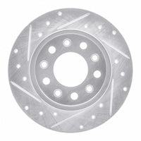 R1 Concepts R1 13-16 Dodge DART Rear Left Drilled & Slotted Silver Brake Rotor