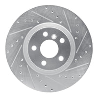 R1 Concepts R1 15-25 BMW X1 (USA/Canada) Front Right Drilled & Slotted Silver Brake Rotor