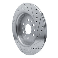 R1 Concepts R1 21-25 Jeep Grand Wagoneer L Rear Left Drilled & Slotted Silver Brake Rotor