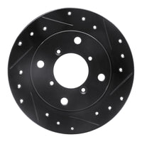 R1 Concepts R1 89-94 Suzuki Swift Rear Right Drilled & Slotted Black Brake Rotor
