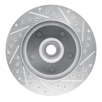 R1 Concepts R1 85-97 Dodge B200 / B200 Van / B250 Front Left Drilled & Slotted Silver Brake Rotor