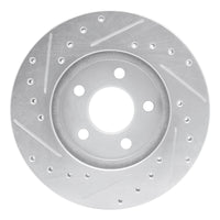 R1 Concepts R1 95-00 Chrysler CIRRUS Front Right Drilled & Slotted Silver Brake Rotor
