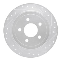 R1 Concepts R1 03-05 Ford Explorer Sport Rear Right Drilled & Slotted Silver Brake Rotor