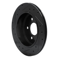 R1 Concepts R1 03-11 Ford Crown Victoria Rear Right Drilled & Slotted Black Brake Rotor