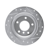 R1 Concepts R1 95-99 BMW 318TI Rear Left Drilled & Slotted Silver Brake Rotor
