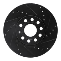 R1 Concepts R1 05-25 Audi A3 (Mexico) Front Right Drilled & Slotted Black Brake Rotor