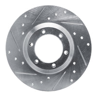 R1 Concepts R1 78-83 Chevrolet Luv Front Left Drilled & Slotted Silver Brake Rotor