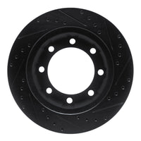 R1 Concepts R1 80-94 Ford F-250 4WD (Excl Super Duty) Front Left Drilled & Slotted Black Brake Rotor