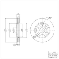 DFC 08-11 Nissan Pathfinder Front Brake Rotor