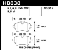 Hawk Performance Hawk 14-17 Mini Cooper S HPS 5.0 Front Brake Pads