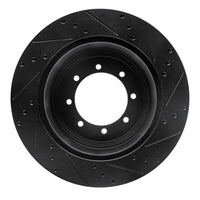 R1 Concepts R1 11-22 Ford F-350 Super Duty 2WD Rear Left Drilled & Slotted Black Brake Rotor