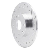 R1 Concepts R1 90-03 Ford Escort Rear Right Drilled & Slotted Silver Brake Rotor