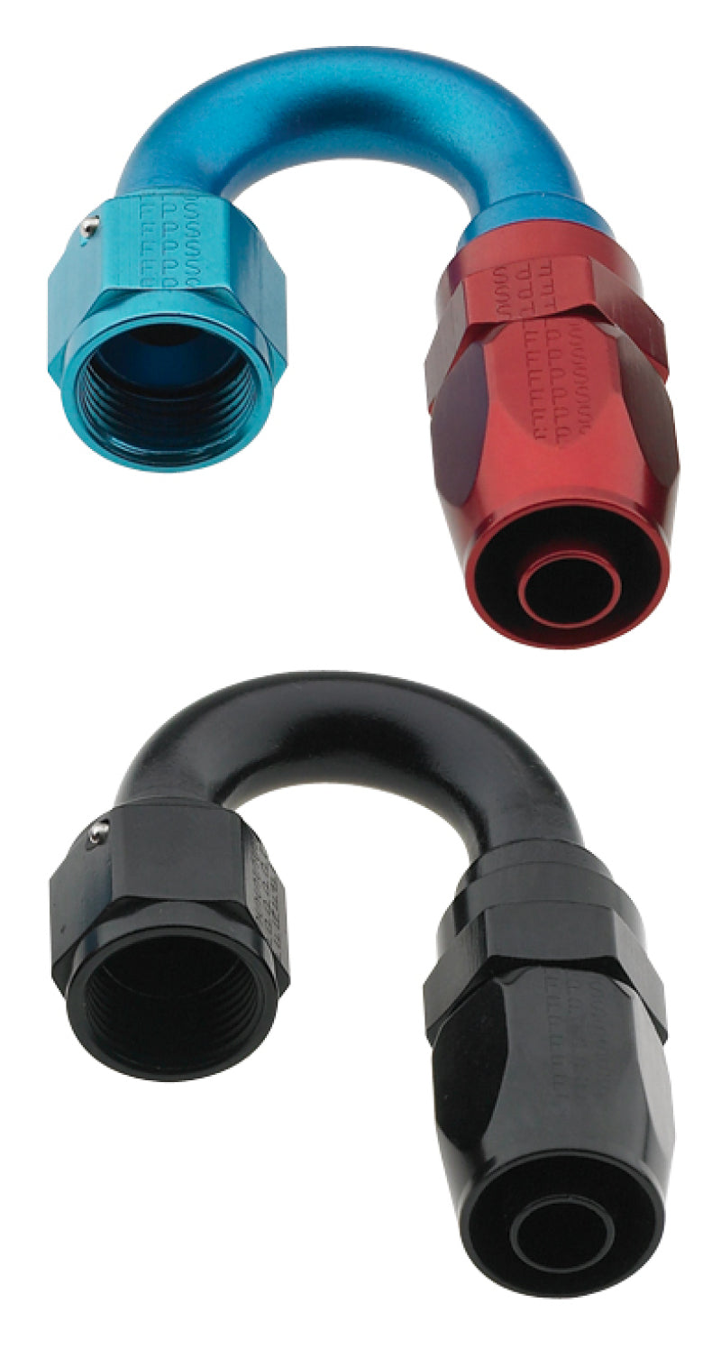 Fragola -6AN Nut x -8AN Hose 180 Degree Expanding Hose End - Blue/Red
