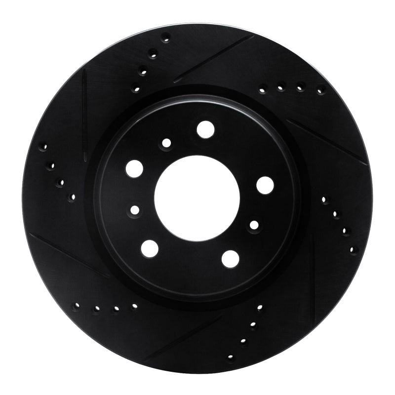 R1 Concepts R1 04-09 Buick Allure Front Left Drilled & Slotted Black Brake Rotor