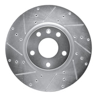 R1 Concepts R1 14-19 Chevrolet Corvette Front Left Drilled & Slotted Silver Brake Rotor