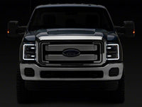 Raxiom 11-16 Ford F-250 Super Duty LED Projector Headlights - Black Housing (Clear Lens)