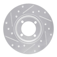 R1 Concepts R1 74-87 Dodge COLT Front Right Drilled & Slotted Silver Brake Rotor