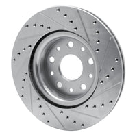 R1 Concepts R1 18-25 Jeep Wrangler Front Left Drilled & Slotted Silver Brake Rotor