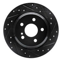 R1 Concepts R1 03-06 Mercedes-Benz CL500 Rear Right Drilled & Slotted Black Brake Rotor