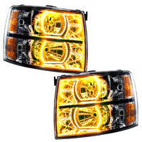 ORACLE Lighting Oracle 07-13 Chevrolet Silverado SMD HL - Black - Square Style - ColorSHIFT