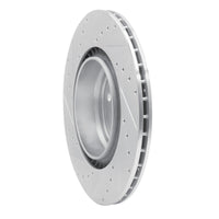 R1 Concepts R1 09-19 BMW ALPINA B7 Rear Right Drilled & Slotted Silver Brake Rotor