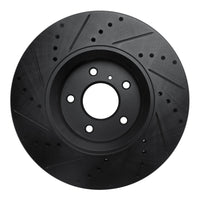 R1 Concepts R1 05-14 Infiniti FX45 Front Right Drilled & Slotted Black Brake Rotor