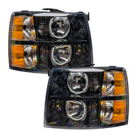 Oracle Lighting 07-13 Chevrolet Silverado Assembled Halo Headlights Round Style -Red
