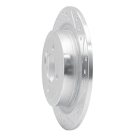 R1 Concepts R1 09-14 Mini Cooper (Excl Clubman) Rear Right Drilled & Slotted Silver Brake Rotor