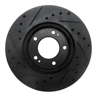 R1 Concepts R1 83-89 Chrysler Conquest Front Right Drilled & Slotted Black Brake Rotor