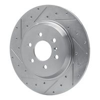 R1 Concepts R1 11-15 VPG MV-1 Rear Left Drilled & Slotted Silver Brake Rotor