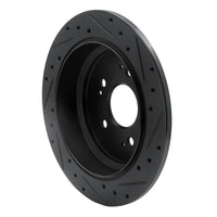 R1 Concepts R1 05-10 Honda Odyssey Rear Left Drilled & Slotted Black Brake Rotor