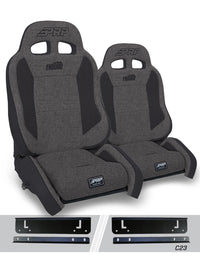 PRP Seats PRP 97-02 Jeep Wrangler TJ Enduro Elite Suspension Seat Crawl Edition - Gray (Pair)