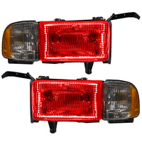 ORACLE Lighting Oracle 94-02 Dodge Ram Pre-Assembled Halo Headlights - ColorSHIFT w/ Simple Controller