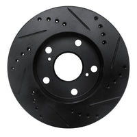 R1 Concepts R1 92-01 Toyota Camry Front Left Drilled & Slotted Black Brake Rotor