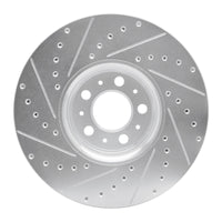 R1 Concepts R1 03-14 Volvo XC90 Front Right Drilled & Slotted Silver Brake Rotor