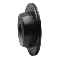 R1 Concepts R1 98-05 Chevrolet S10 Rear Right Drilled & Slotted Black Brake Rotor