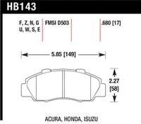 Hawk Performance Hawk 97-01 Honda Prelude HP+ Street Front Brake Pads