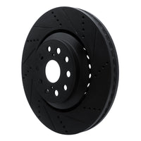 R1 Concepts R1 07-23 Lexus LS500 Right Front Drilled & Slotted Black Brake Rotor