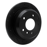 R1 Concepts R1 86-89 Jaguar XJ12 Rear Right Drilled & Slotted Black Brake Rotor