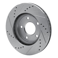 R1 Concepts R1 07-17 Dodge CALIBER Front Right Drilled & Slotted Silver Brake Rotor