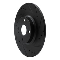 R1 Concepts R1 2016-2025 Fiat 124 Spider Rear Right Drilled & Slotted Black Brake Rotor