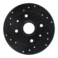 R1 Concepts R1 81-85 Mazda RX-7 Rear Left Drilled & Slotted Black Brake Rotor