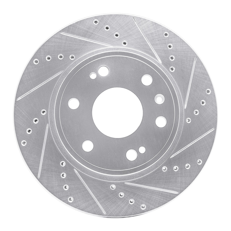 R1 Concepts R1 09-20 Chevrolet TAHOE Front Right Drilled & Slotted Silver Brake Rotor