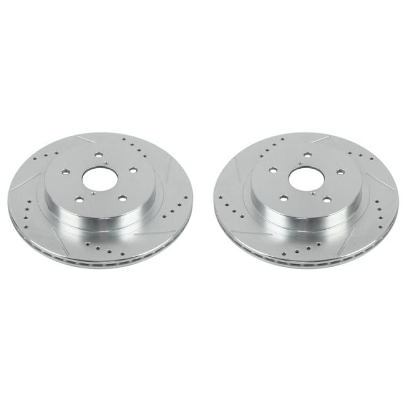 PowerStop Power Stop 15-18 Subaru Legacy Rear Evolution Drilled & Slotted Rotors - Pair