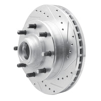 R1 Concepts R1 01-02 Chevrolet Express 3500 Front Right Drilled & Slotted Silver Brake Rotor