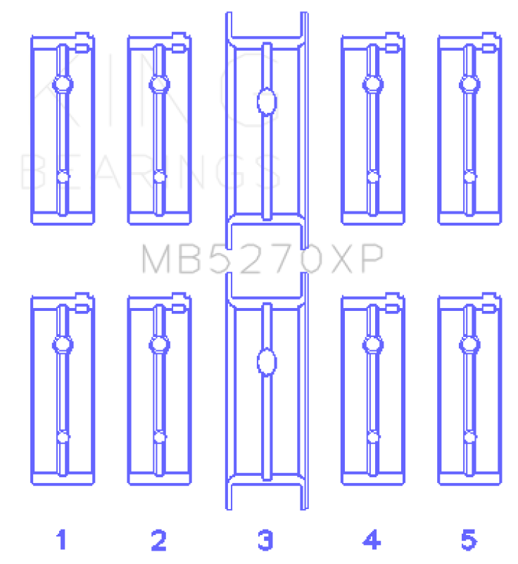 King Engine Bearings 03-05 Dodge Neon SRT4 2.4L Performance Main Bearing Set - Size +0.25mm