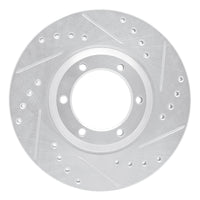 R1 Concepts R1 84-87 Isuzu Pickup Front Right Drilled & Slotted Silver Brake Rotor